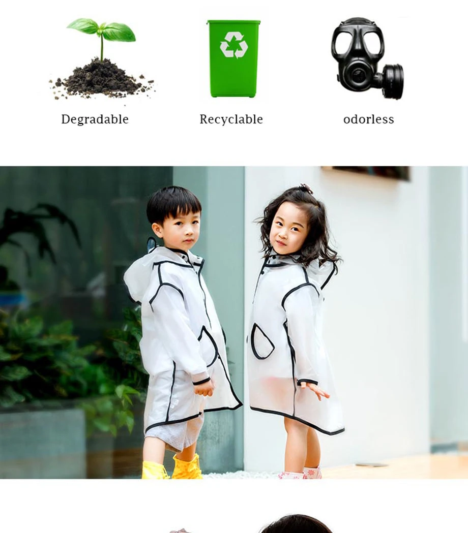 Прозрачный; эва плащ-дождевик для мальчиков и девочек, дождевик с капюшоном на открытом воздухе прозрачный Водонепроницаемый Дети пальто дождя детские плащи непроницаемый