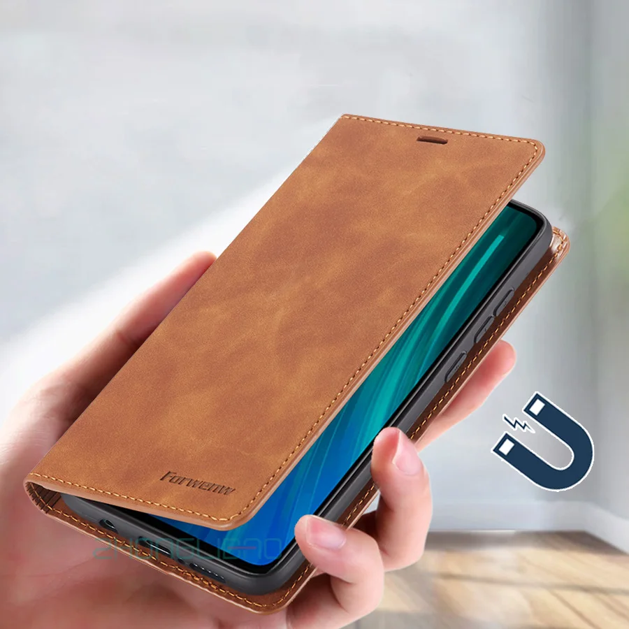 Кожаный магнитный чехол бумажник для телефона Xiaomi Redmi Note 7 8 Pro роскошный флип Mi Note8