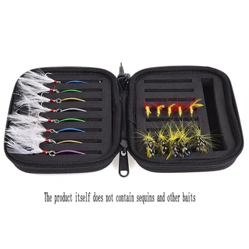 

Fishing Lure Box Portabale Fly Spinner Spoon Bait Foam Trout Flies Fishook Fish Hook Hard EVA Storage Case Container Bag
