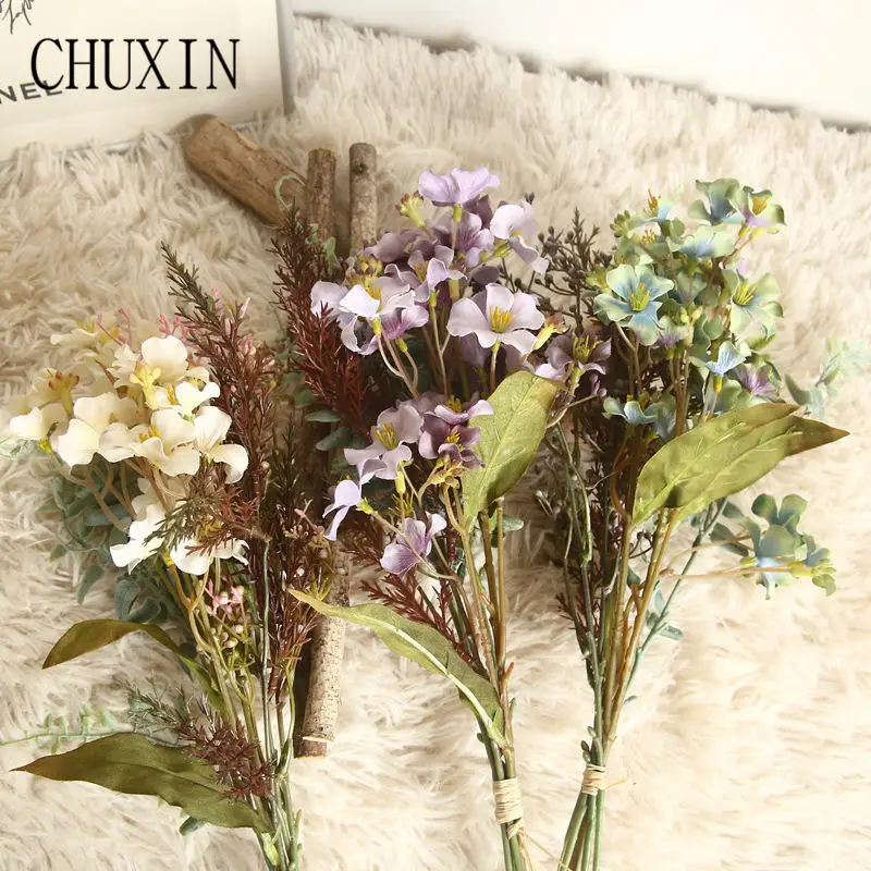 Wedding Bridal Bouquet Daisy Artificial Flower Home DIY Vase Flower Arrangement Material Wedding Road Quote Valentine's Day Gift