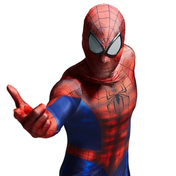 

The Amazing Spiderman costumes Jumpsuit Zentai Spider-man Cosplay Halloween Costume 3D Print Lycra Full Body Spidey Suit Kid/Men