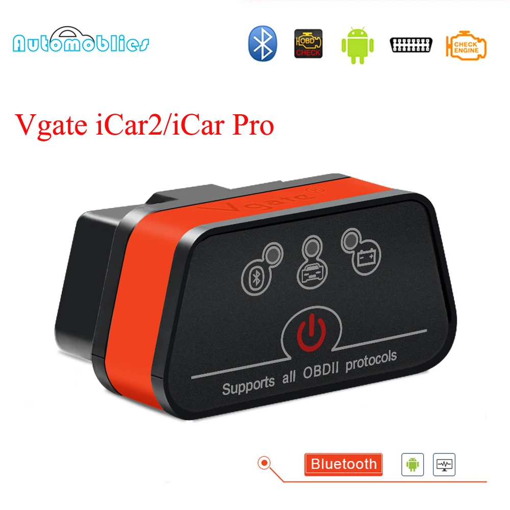 Vgate iCar Pro iCar 2 Bluetooth OBD OBD2 сканер для Android/PC авто инструмент Elm 327 Автомобильный диагностический инструмент ELM327 V2.1 считыватель кодов