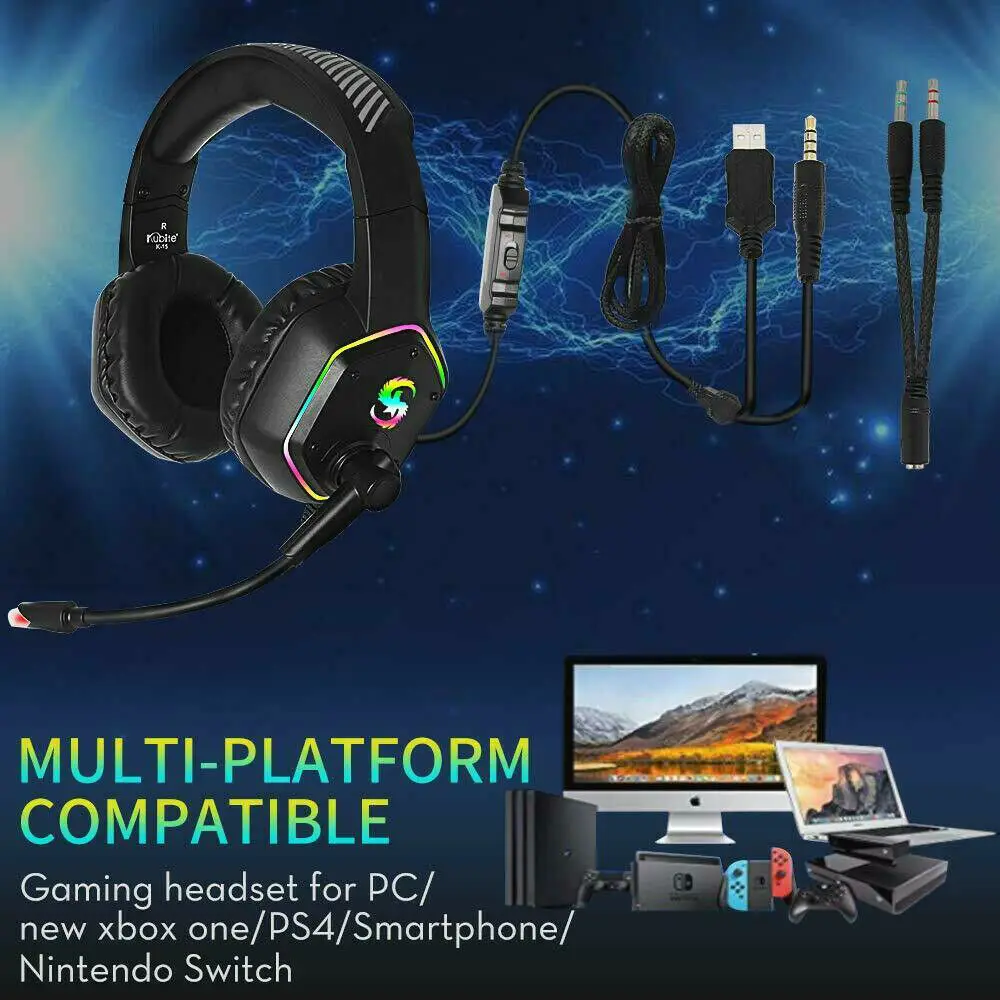 LCD профессиональные игровые наушники портативная HIFI гарнитура с микрофоном