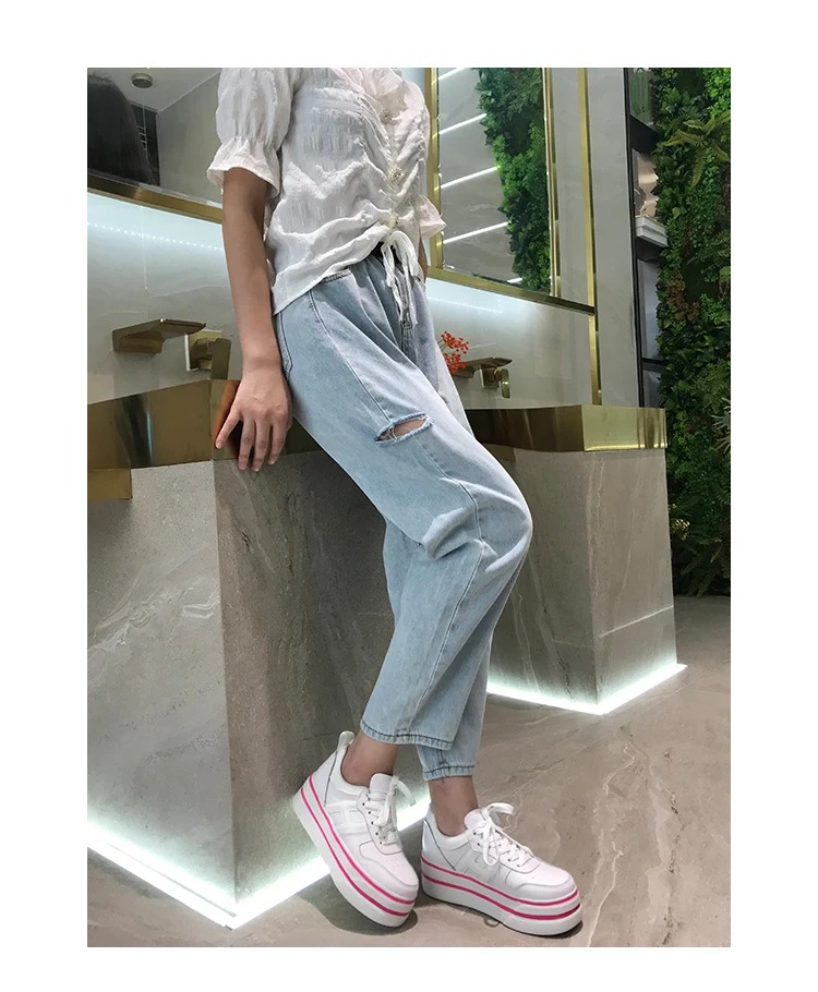 Buono Scarpe/брендовые кроссовки на толстой платформе; женские повседневные кроссовки на плоской платформе; повседневная женская обувь на шнуровке; коллекция года; женская обувь