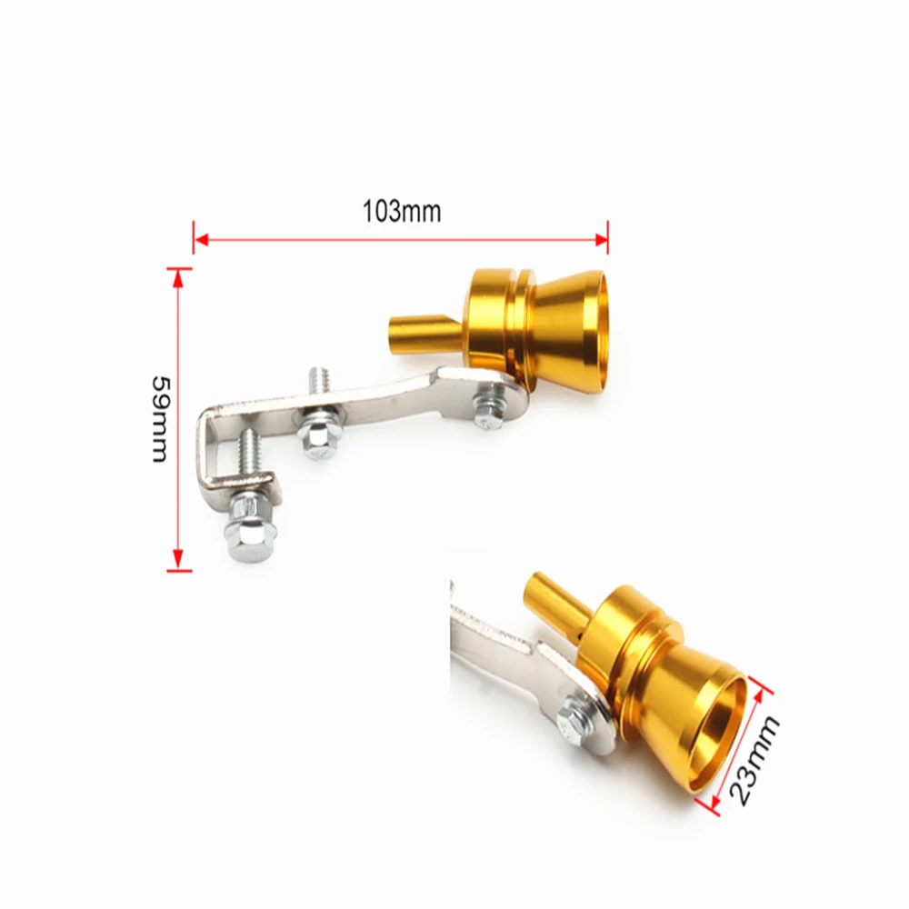  JNNJ 2 Pièces Sifflet D'échappement Pour Voiture, Sifflet Turbo  Pour Tuyau D'échappement De Voiture En Alliage D'aluminium, Silencieux  D'échappement Turbo Pour Tous Les Modèles Véhicules（Rouge）