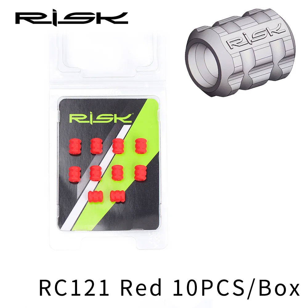 Риск 10 шт. велосипедные рукава резиновый протектор для кабеля для трубы Линия трубка смена тормоза MTB рамка защитный силиконовый кабель руководство - Цвет: RC121 10pcs Red