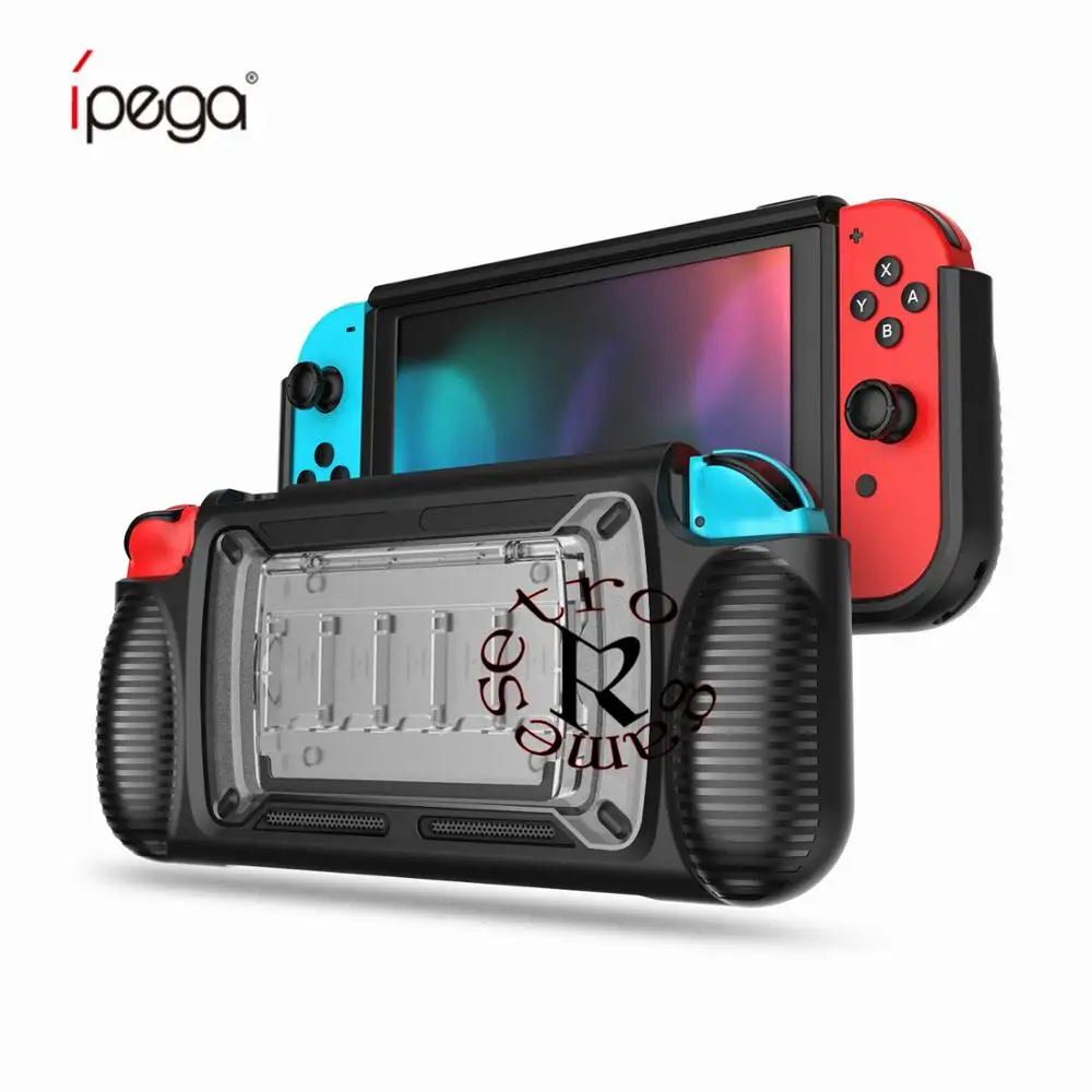 black Transparent Удобный чехол для nintendo Switch TPU PC ручной эргономичный мягкий рукоятки для переключателя с 7 игровыми слотами Playstand - Цвет: black Transparent