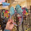 New Disney UP Air Cushion Headband Mickey Ears Disneyland Cartoon Blue Sky “GRAPE SODA” Badge Plush Headwear Decoration Gift 1