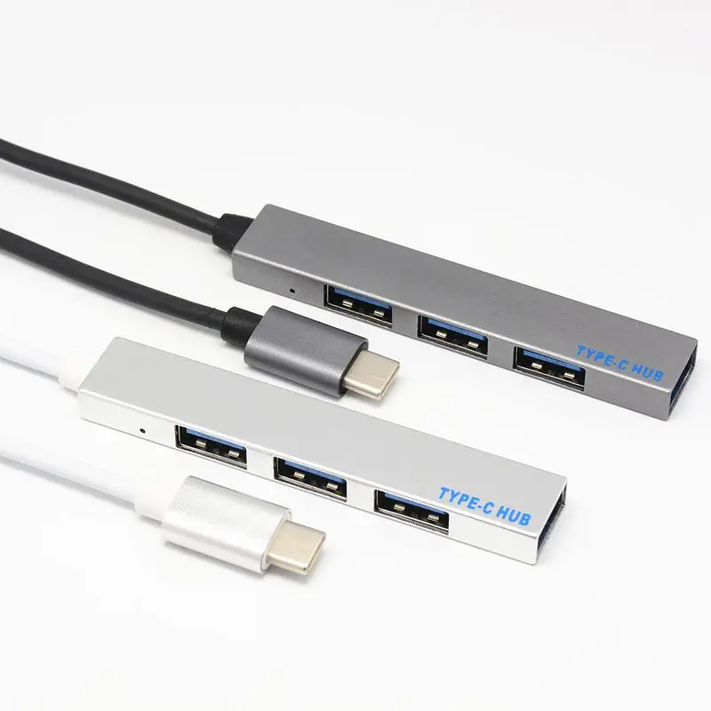 AAAE Top-4 в 1 usb-хаб type-C USB-C адаптер с 4 USB 3,1 порт для Macbook Pro T-809A серебристый