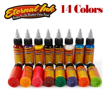 

New Tattoo 14 Color Tattoo Ink Set 1oz 30ml / Bottle supplies