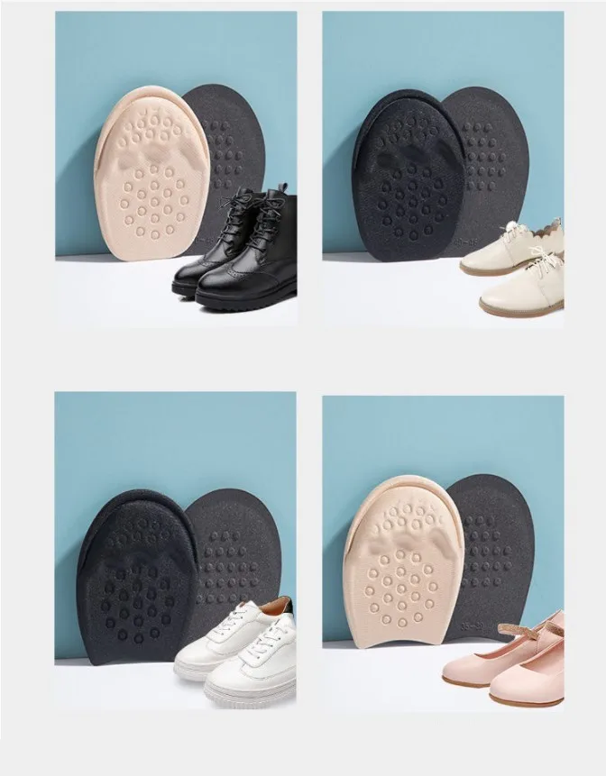 Women Men Pain Relief Forefoot Insert Half Insoles Non-slip Sole Shoe Cushion Reduce Padded Front Foot Pads for Shoes Inserts