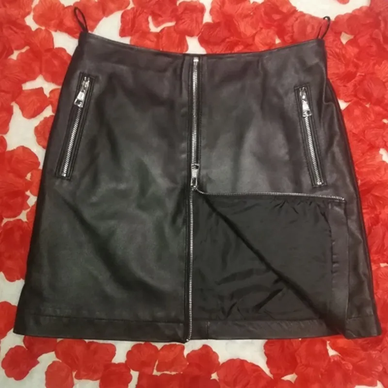 Winter Nieuwe Hot Sexy Rits Slim Fit Womens A-lijn Rokken Fashion High Street Echt Leer Schapenvacht Vrouwelijke Korte Wrap Rokken Winter Nieuwe Hot Sexy Rits Slim Fit Womens A-lijn Rokken Fashion High Street Echt Leer Schapenvacht Vrouwelijke Korte Wrap Rokken