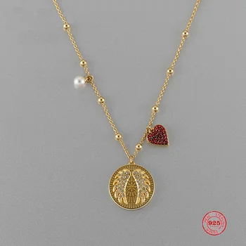 

2020 New Fashion Charm Pure 925 Silver Original 1:1 Copy, Romantic Gorgeous Chic Love Wild Necklace Female Luxury Jewelry Gifts