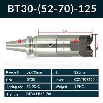 Online Handle BT30 And High Precision RBH52-70 Twin-bit Rough Smooth Boring Head Cutter Used For Deep Holes, For Insert, Boring Tool