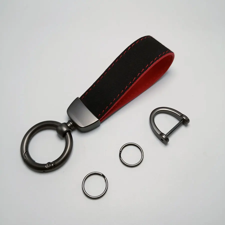 Действительно кожаная вешалка для ключей из углеродистой кожи брелок с