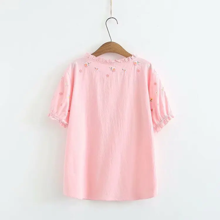 Футболка с вышивкой размера плюс XXL-5XL, Женская хлопковая футболка с коротким рукавом и круглым вырезом, повседневные Летние футболки с буквенным принтом