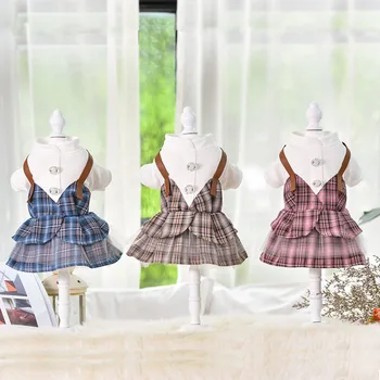 

Pet Clothes for Autumn and Winter Princess Dress Dog Newest Cute Two Feet Blue Pink Yellow Color Pet Clothes Dress Dog Clothing