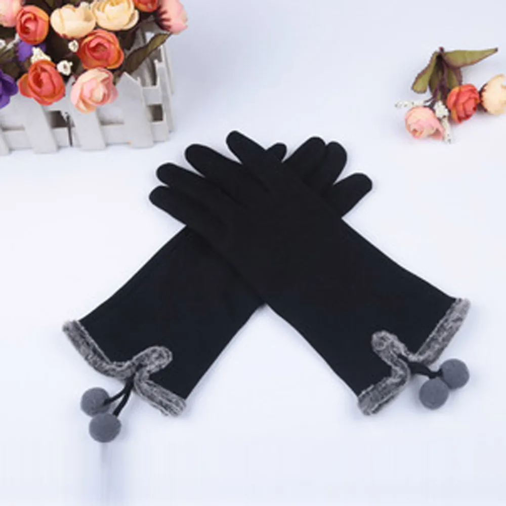 Женские модные перчатки guantes mujer, теплые, ручная работа, пушистые, полный палец, перчатки для рук, защита от ветра, теплые зимние перчатки L50