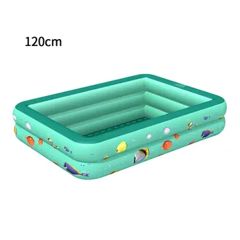 

120/130CM Inflatable Swimming Pool Rectangular Thicken PVC Paddling Pool Bathing Tub Outdoor Summer Swimming Pool For Kids