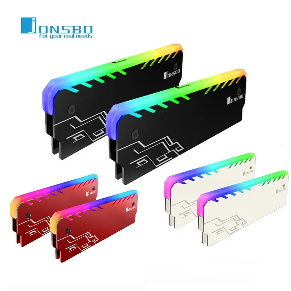 Jonsbo 2 шт. RAM тепловой охладитель 256 цветов автоматический RGB светильник теплоотвод