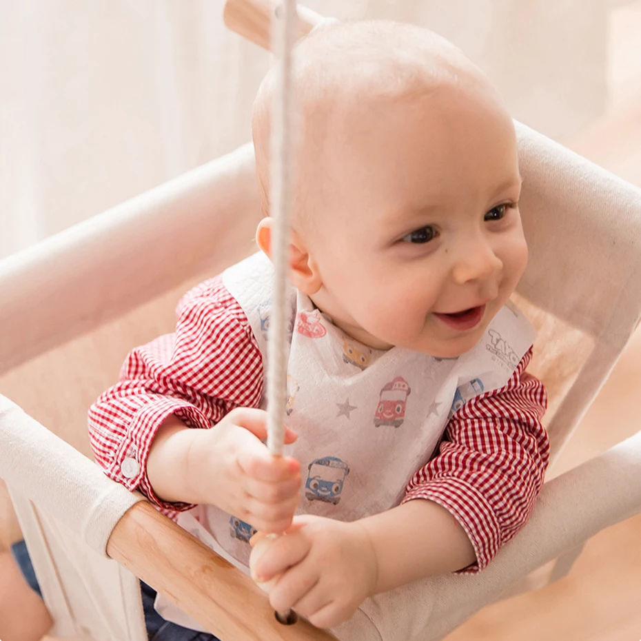 Baby Swing Chair Canvas Hanging Wood Children Baby Rocker Toy Safety Bouncer Outside Swing Chair Toy Rocker For Children