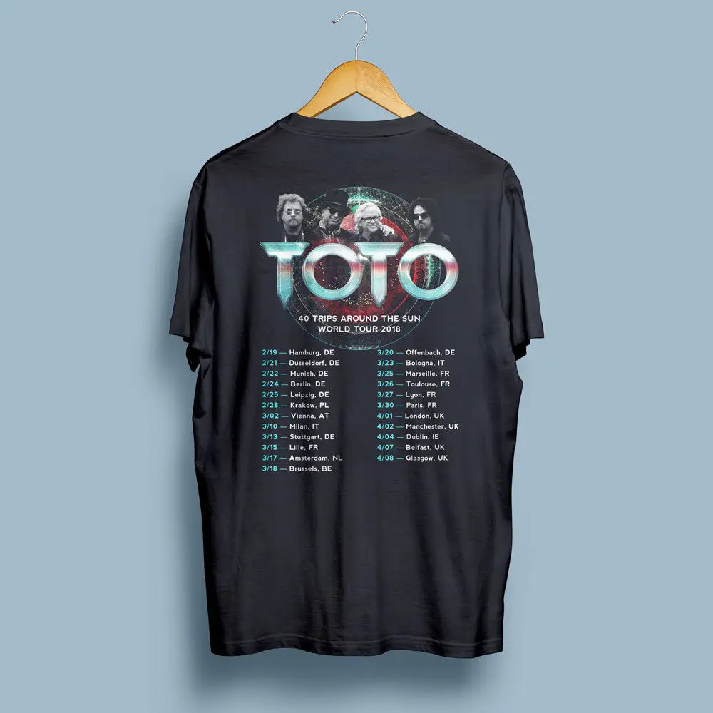 New Toto 40 Trips Around The Sun World Tour 18 T Shirt Black S 4xl T Shirts Aliexpress