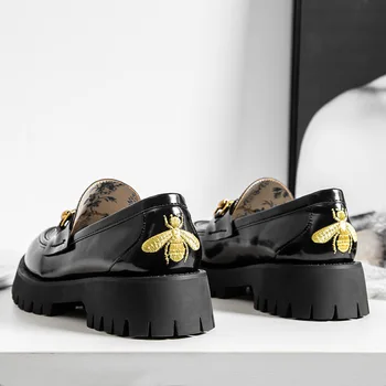 

Small leather shoes autumn new style patent leather single shoes fashion all-match thick-soled casual women's shoes