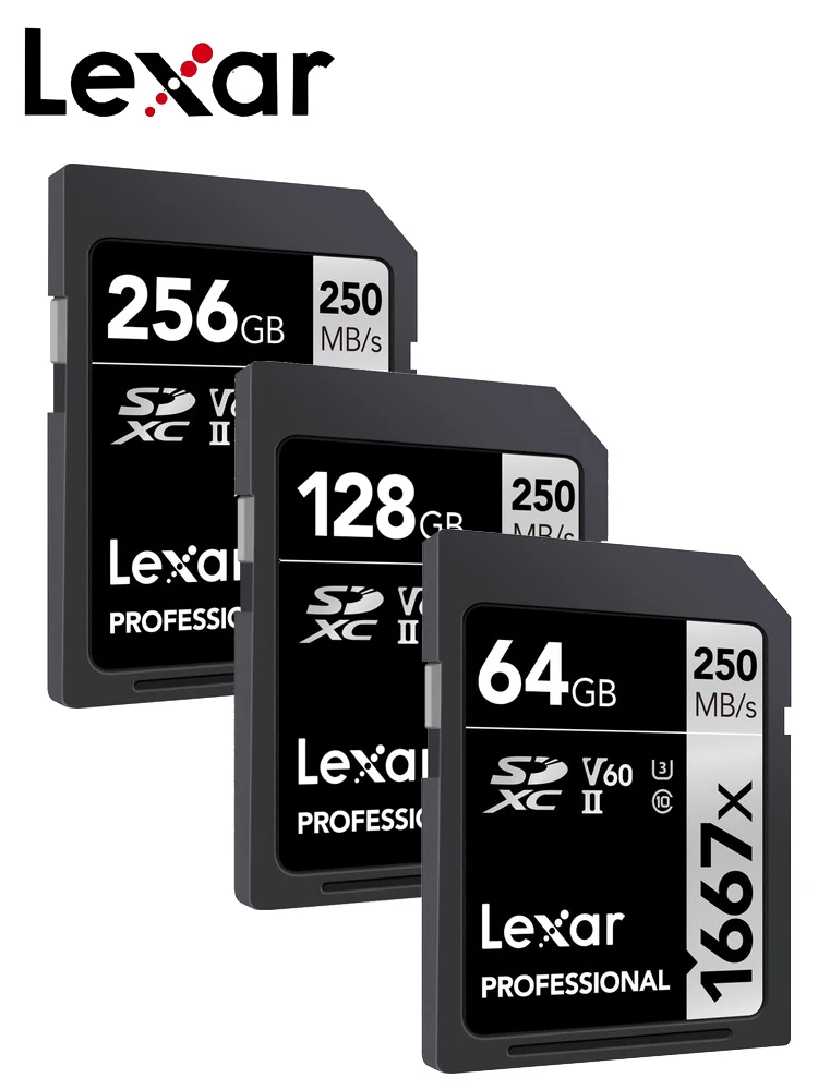 Lexar sd карта 1000X150 Мб/с 32 Гб SDHC UHS II U3 64 128 ГБ 256 SDXC SLR камера HD 4K micro одиночная