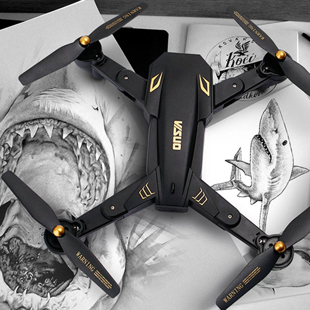 Visuo Xs809s битва акулы Wifi Fpv широкоугольная камера складной Rc Дрон Квадрокоптер Vs