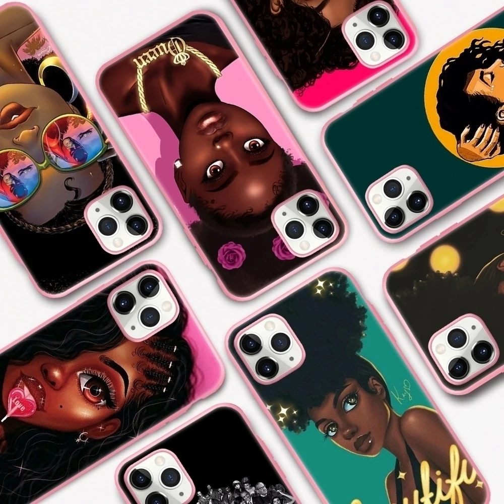 Модный мягкий чехол меланин Poppin Girl из ТПУ для iPhone 11 телефона Pro Max X XR XS 7 8 6 6S Plus SE 2020 |