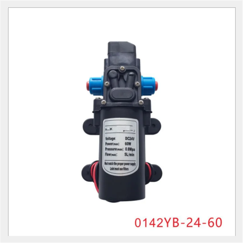 Горячая Высокое качество Быстрая DC 24V 60W 5L/Min 0.8Mpa воды высокого давления мембранный самовсасывающий насос