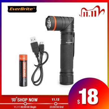 

EverBrite LED flashlight Tactical Flashlight USB Rechargeable torch 18650 Battery Included Super Bright IP65 Water-Resistan