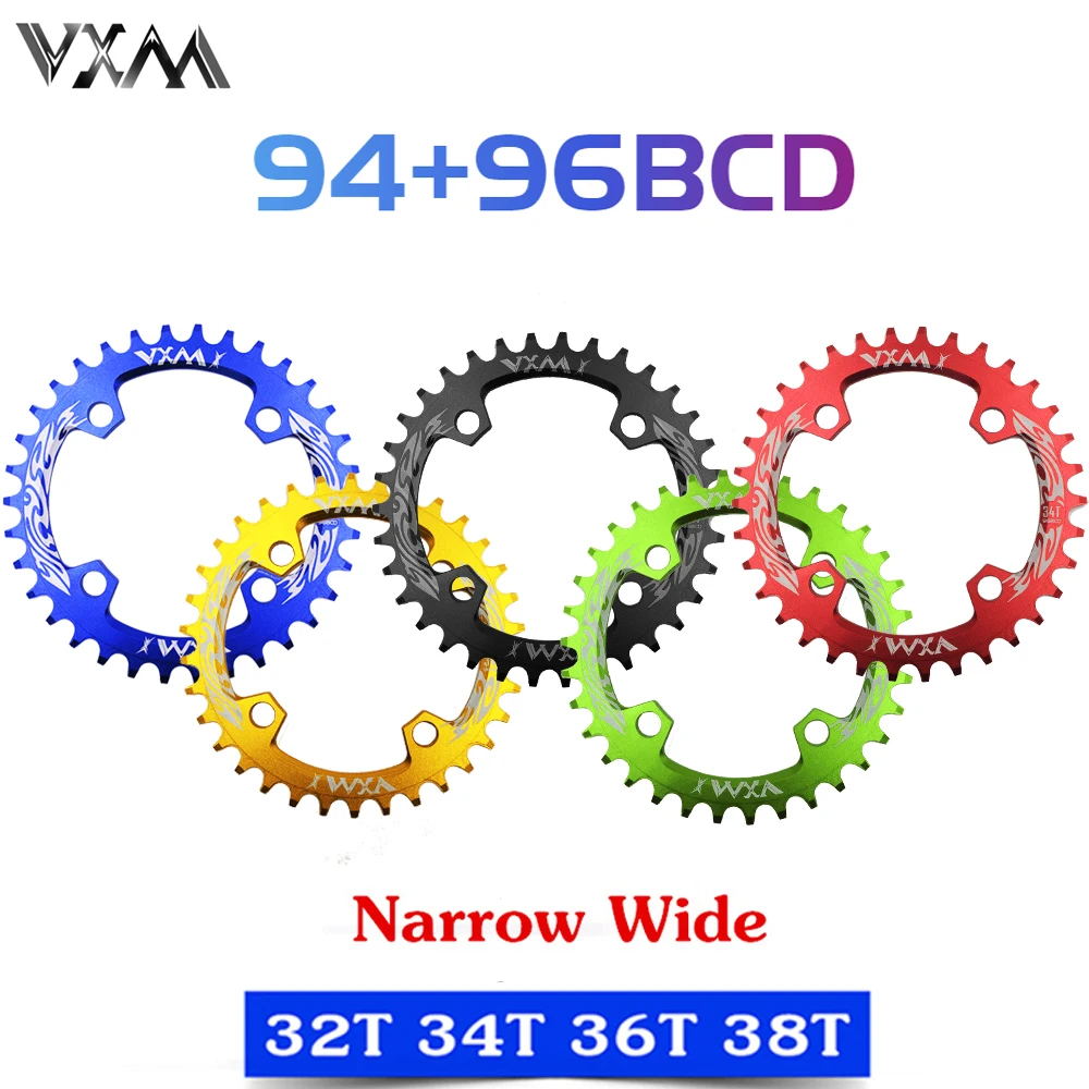 Велосипедная часть VXM круглая 94BCD/96BCD 32/34/36/38T для горного велосипеда ALIVIO M4000 M4050 NX GX