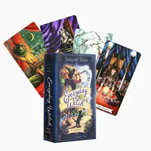 Todos os dias bruxa tarô cartas inglês tarô baralho mesa cartão de tabuleiro caixa de jogos conjunto jogo festa jogando cartas entretenimento jogos da família