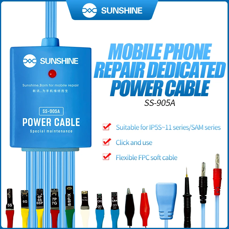 Sunshine SS 905A Батарея Питание загрузки Activatioe для iPhone6S 7G 7P 8G X XSMAX 11 бетонный завод