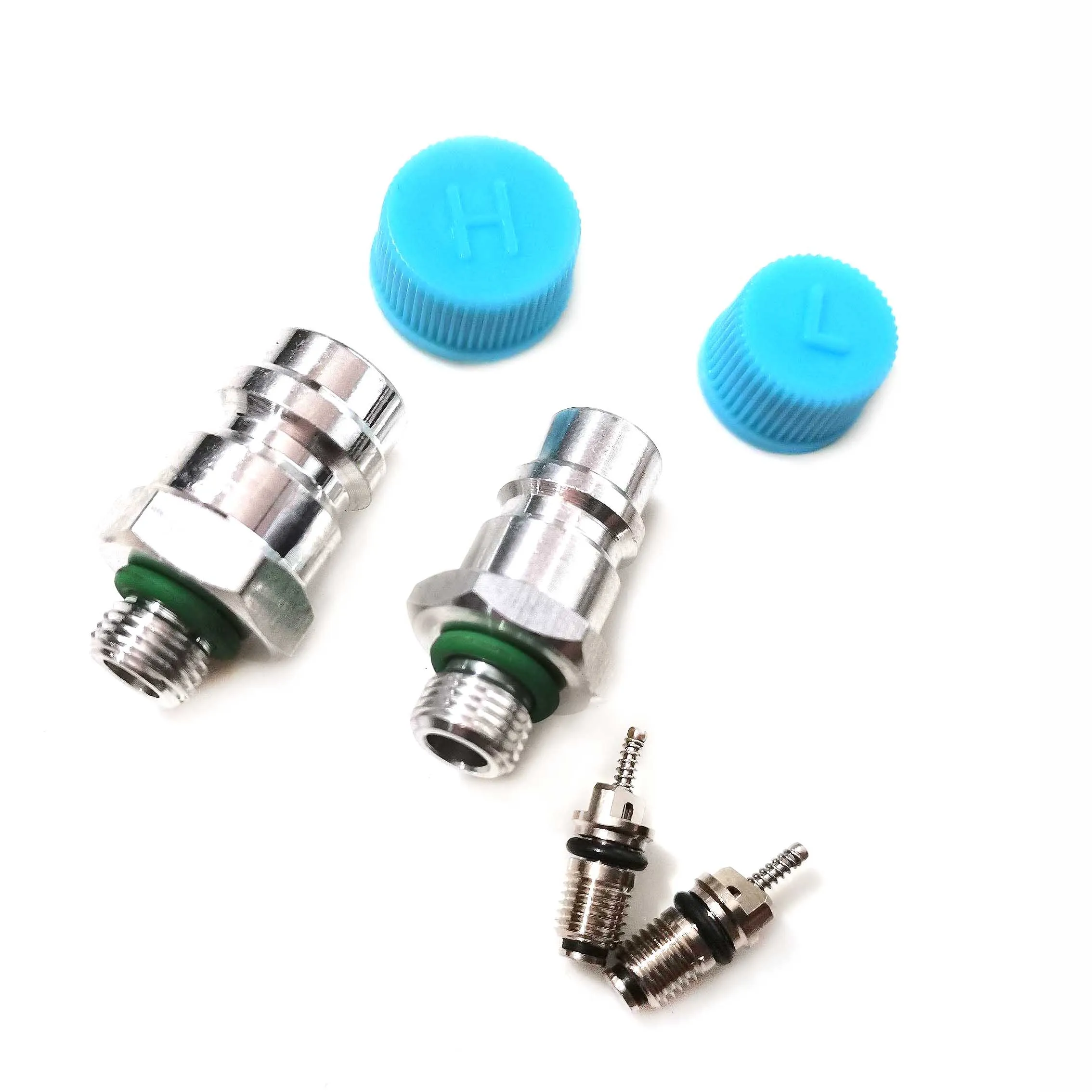Universal R134a Automotive Air Conditioning Refrigerant Valve Pipe Fluoride Nozzle Valve Core Cover Cap