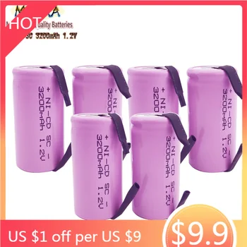 

10-12PCS/MJKAA NI-CD SC 3200Mah 1.2V Battery Rechargeable Battery Electronic Tools Rechargeable Battery