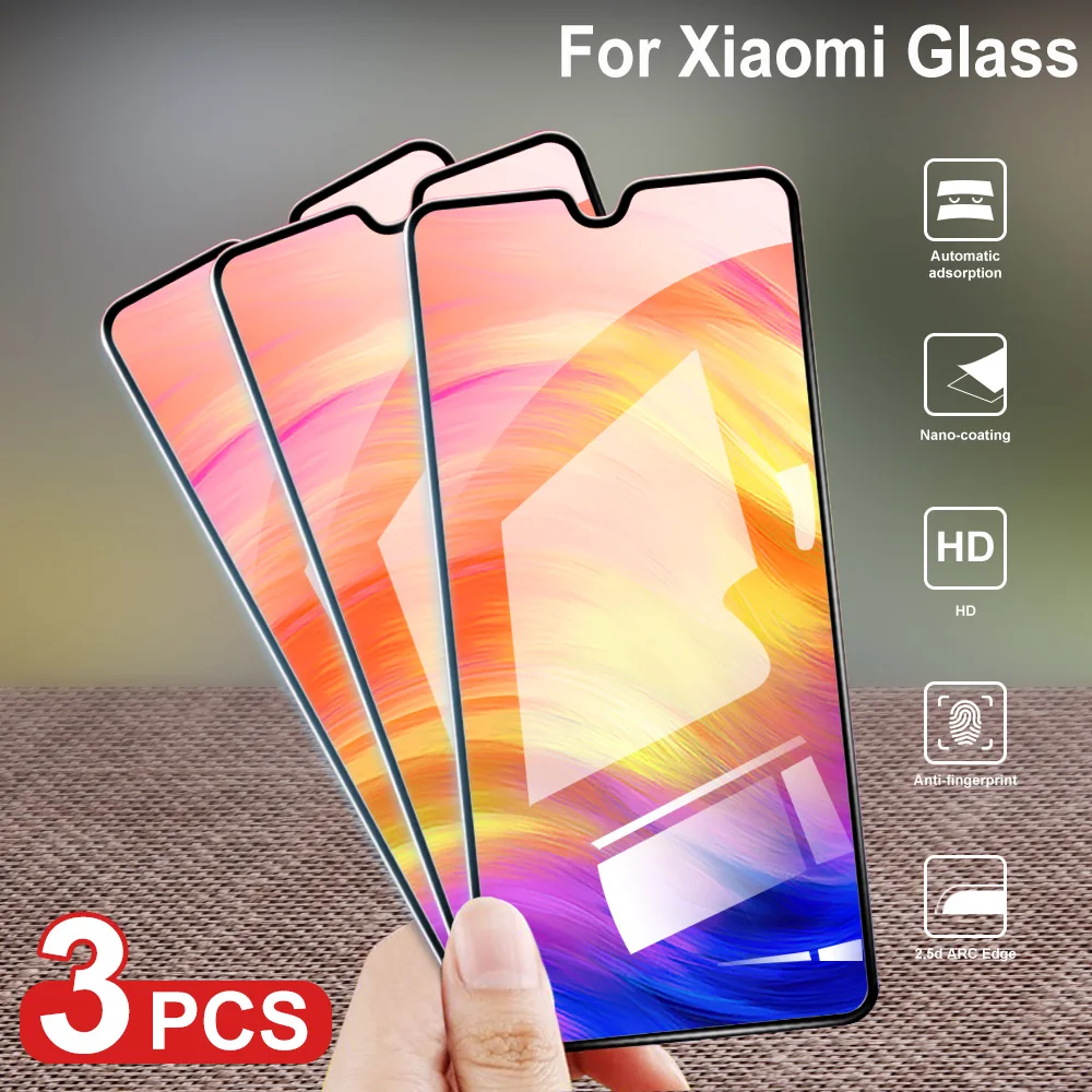 Full Cover Protective Glass on For xiaomi Redmi 7 S2 6A 7A Note Tempered Film 8 5 MiA3 6Pro Screen Protector | Мобильные телефоны и