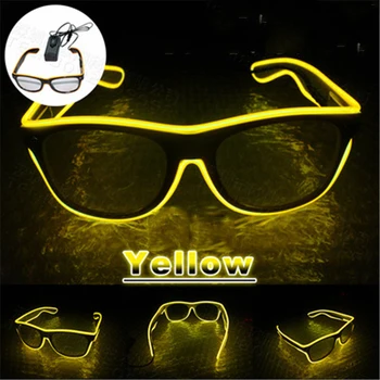 

LED Luminous Glasses Christmas Electronic Visor Glasses Light Up Glasses Prop for Halloween Festival KTV Bar Performance