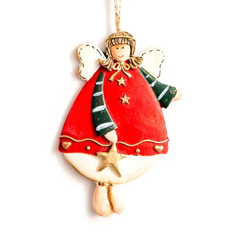 4 шт./компл. Merry подвесные рождественские украшения Xmas Tree кулон Изделия из смолы ангел вечерние украшения