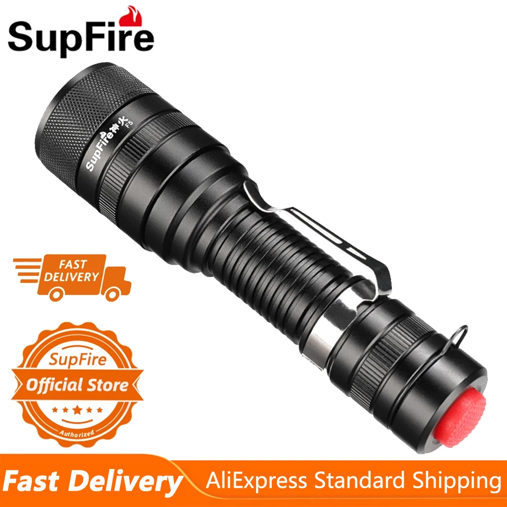 

Supfire F5 LED Glare Flashlight Rechargeable Waterproof Focusing Bicycle Searchlight Climbing Camping Military Portable Torch