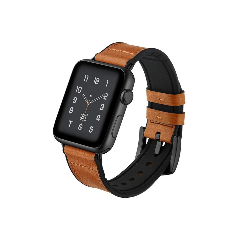Leather Smart Watch Strap For Apple band 38mm iWatch Sport Bracelet loop strap watch correa breathable belt | Электроника