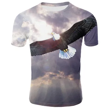 

2020 Animal T Shirt 3d Eagle Owl Print Summer T-shirts Men Women Plus Size Tee Shirt Homme Camiseta Dropship