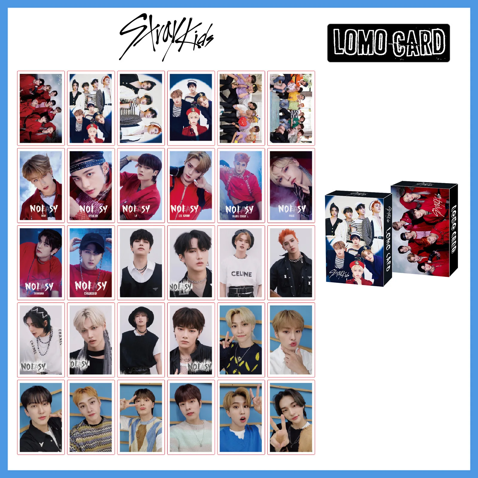 Kpop Stray Kids Photocards 54Pcs Stray Kids NOEASY Album Lomo