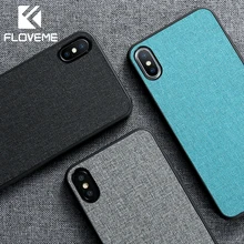 FLOVEME Ретро тканевый чехол для iPhone XR XS MAX X деловой мягкий чехол для телефона для iPhone 11 Pro 7 8 Plus 6 6S чехол для телефона s Capa