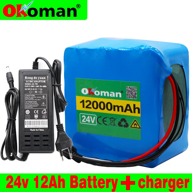 Okoman 24V 12Ah литиевая аккумуляторная батарея электрический велосипед педаль скутер