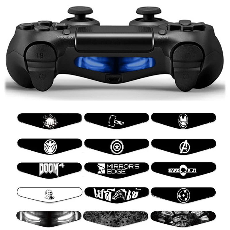 2 шт. игровой светильник виниловые наклейки Наклейка для станции Dualshock 4 PS4/Pro/Slim