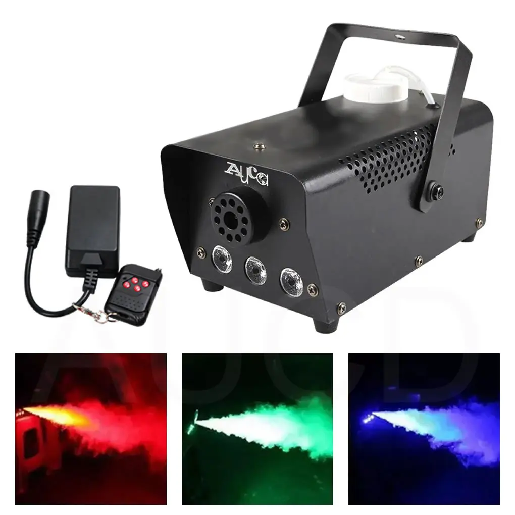 

New 400W RGB LED Color Remote Control Smoke Machine Stage Lights Smoke Effect