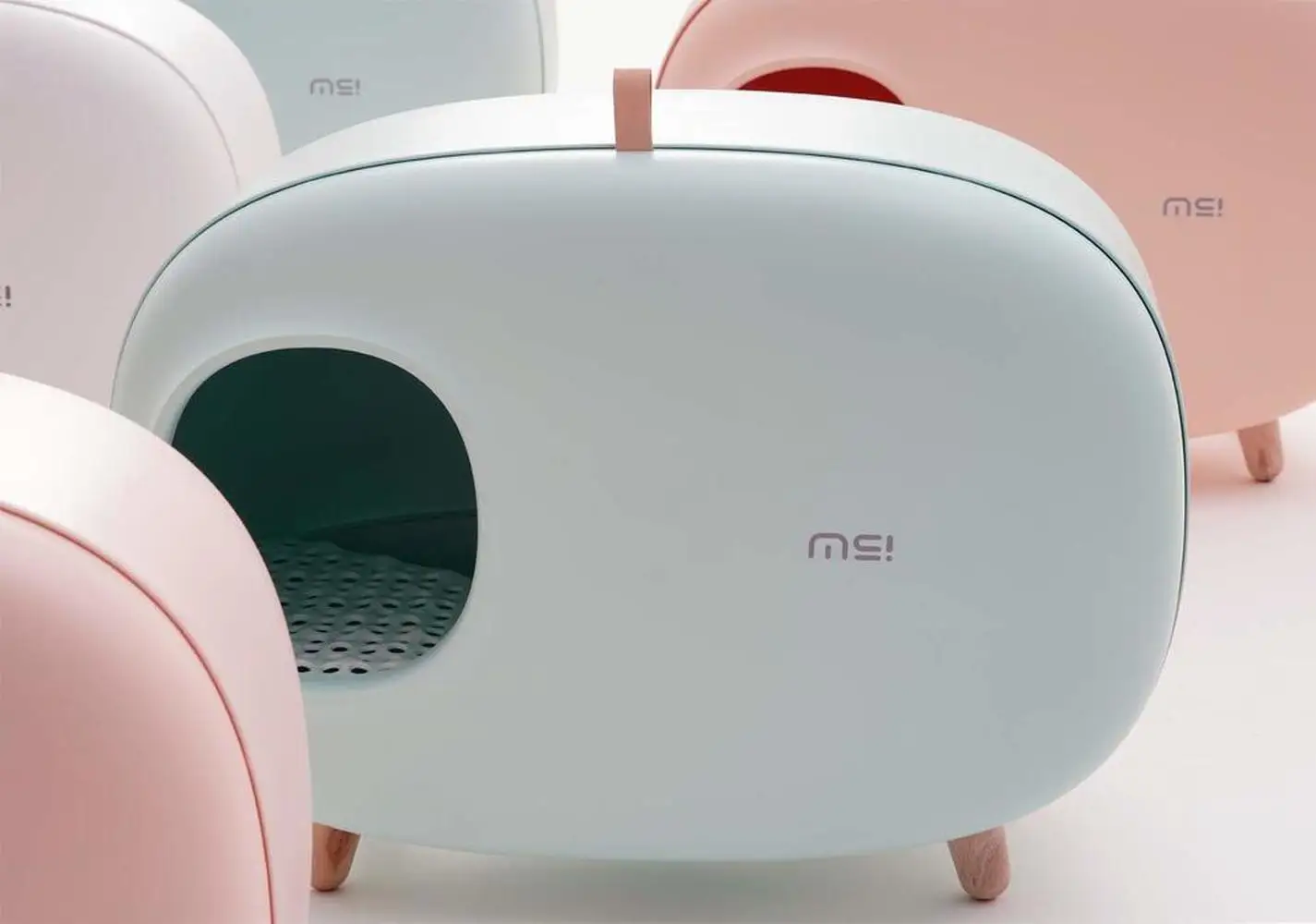Cat Litter Box Semi-Closed Design with Scoops 23.7x18x15.2 in Luxury Big Smart Cat Litter Bedpans Sand Toilet Training Cat Ki Cat Litter Box Semi-Closed Design with Scoops 23.7x18x15.2 in Luxury Big Smart Cat Litter Bedpans Sand Toilet Training Cat Ki