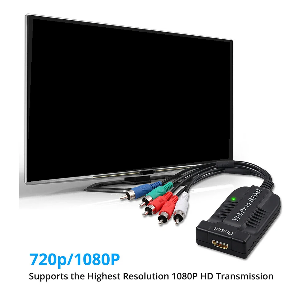 Полностью совместимый мужской YPBPR RGB компонент видео аудио в HDMI конвертер YPbPr видео+ R/L аудио адаптер для PS3